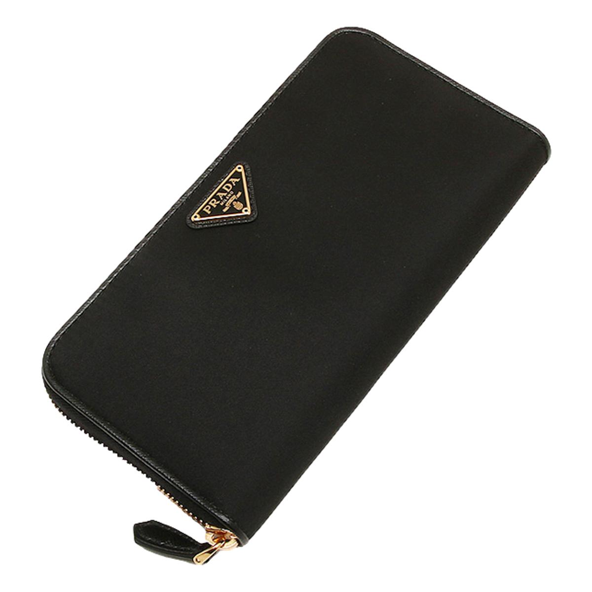 Luxury PradaBlack Tessuto Nylon Zip Around Wallet