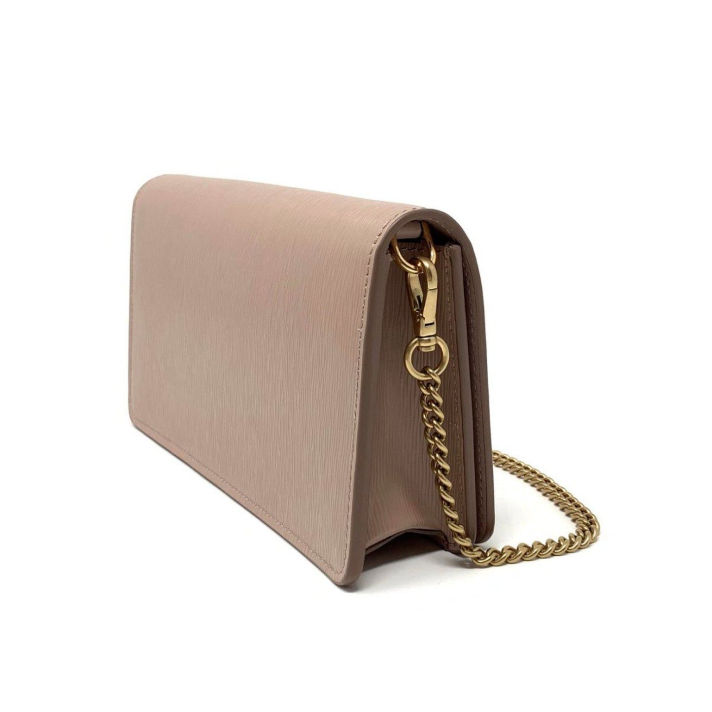 Luxury PradaCipria Beige Vitello Move Leather Chain Wallet Crossbody Bag