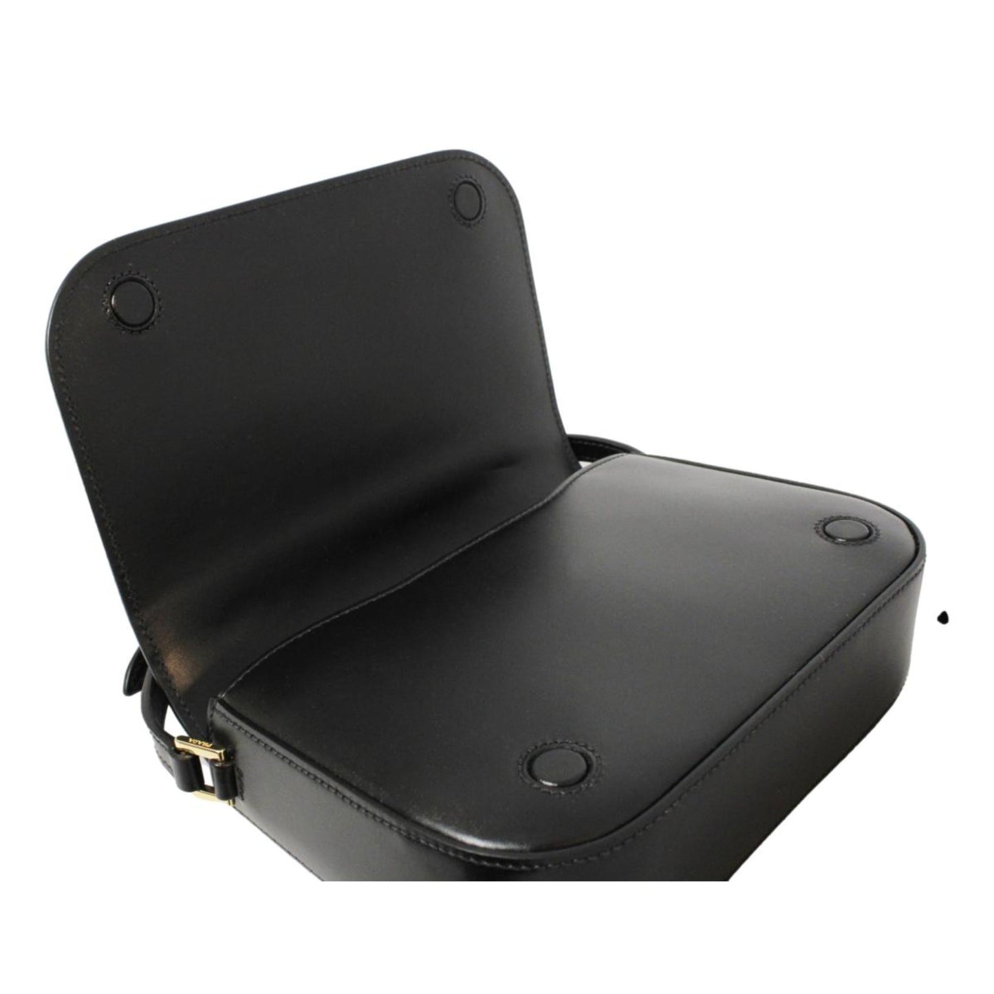Luxury PradaCity Calf Leather Black Crossbody Flap Bag