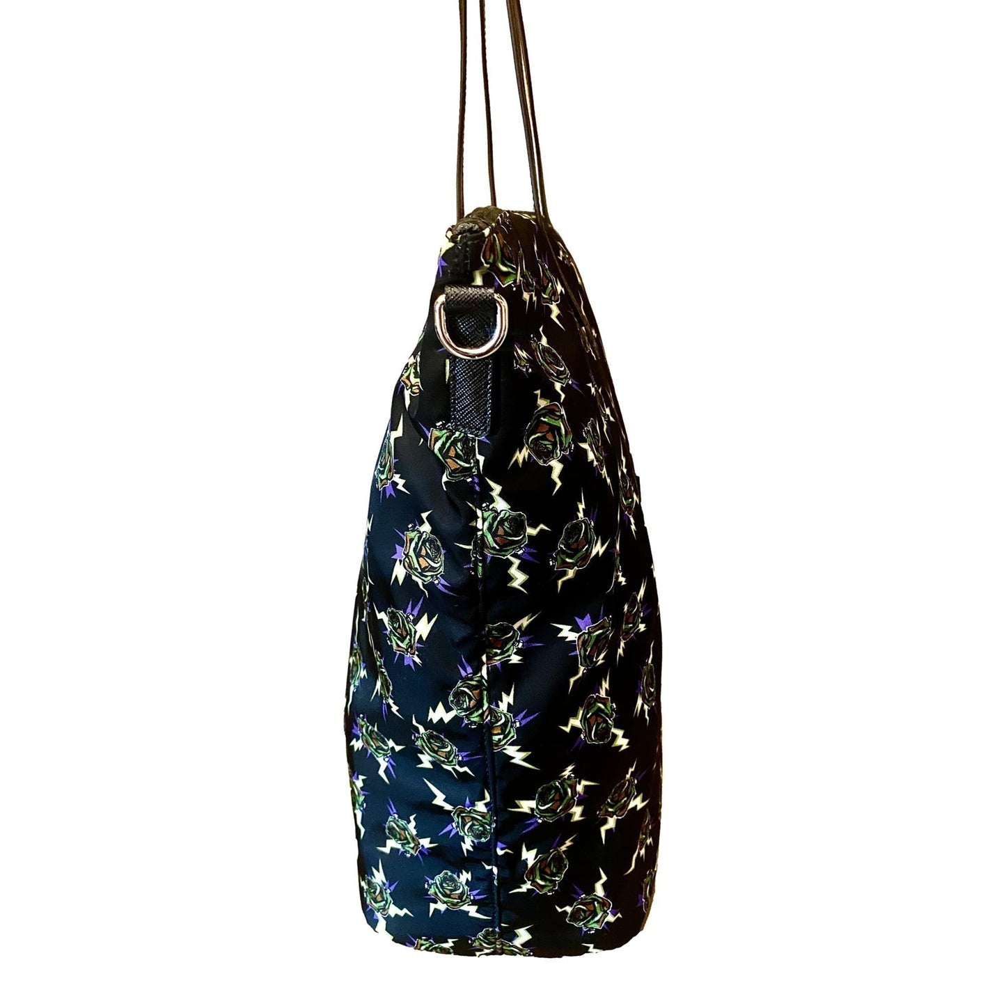 Luxury PradaFrankenstein Black Nylon Convertible Shopping Tote