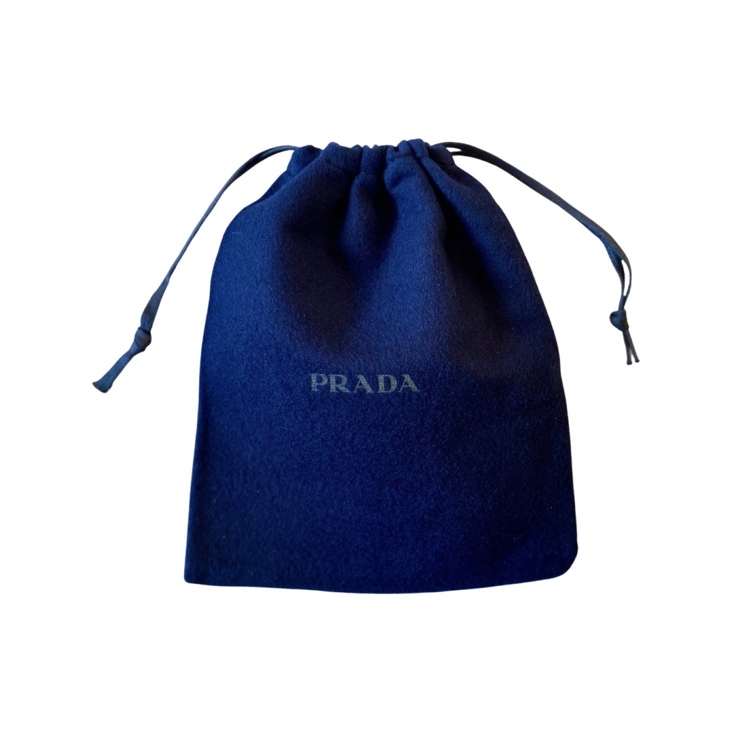 Luxury PradaLogo Navy Velour Designer Dust Bag Pouch Extra Small