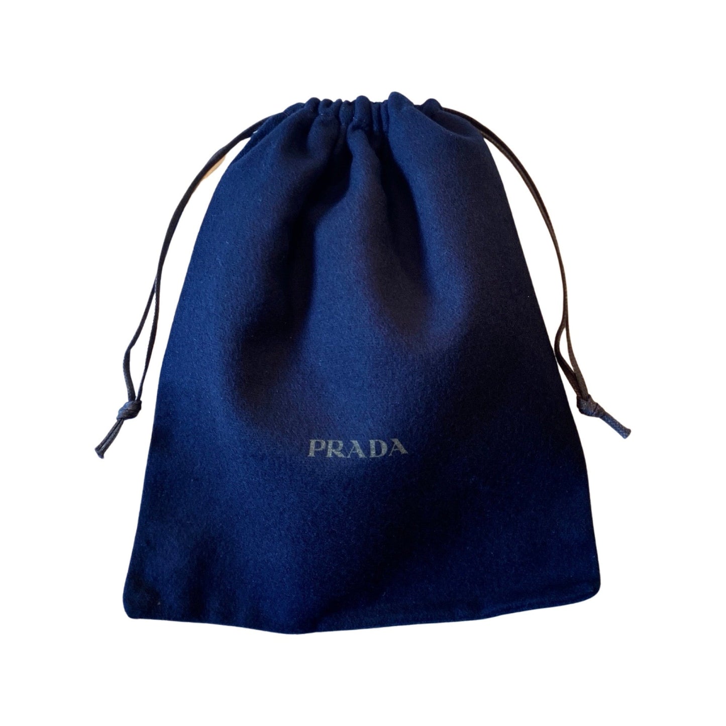 Luxury PradaLogo Navy Velour Designer Dust Bag Pouch Small