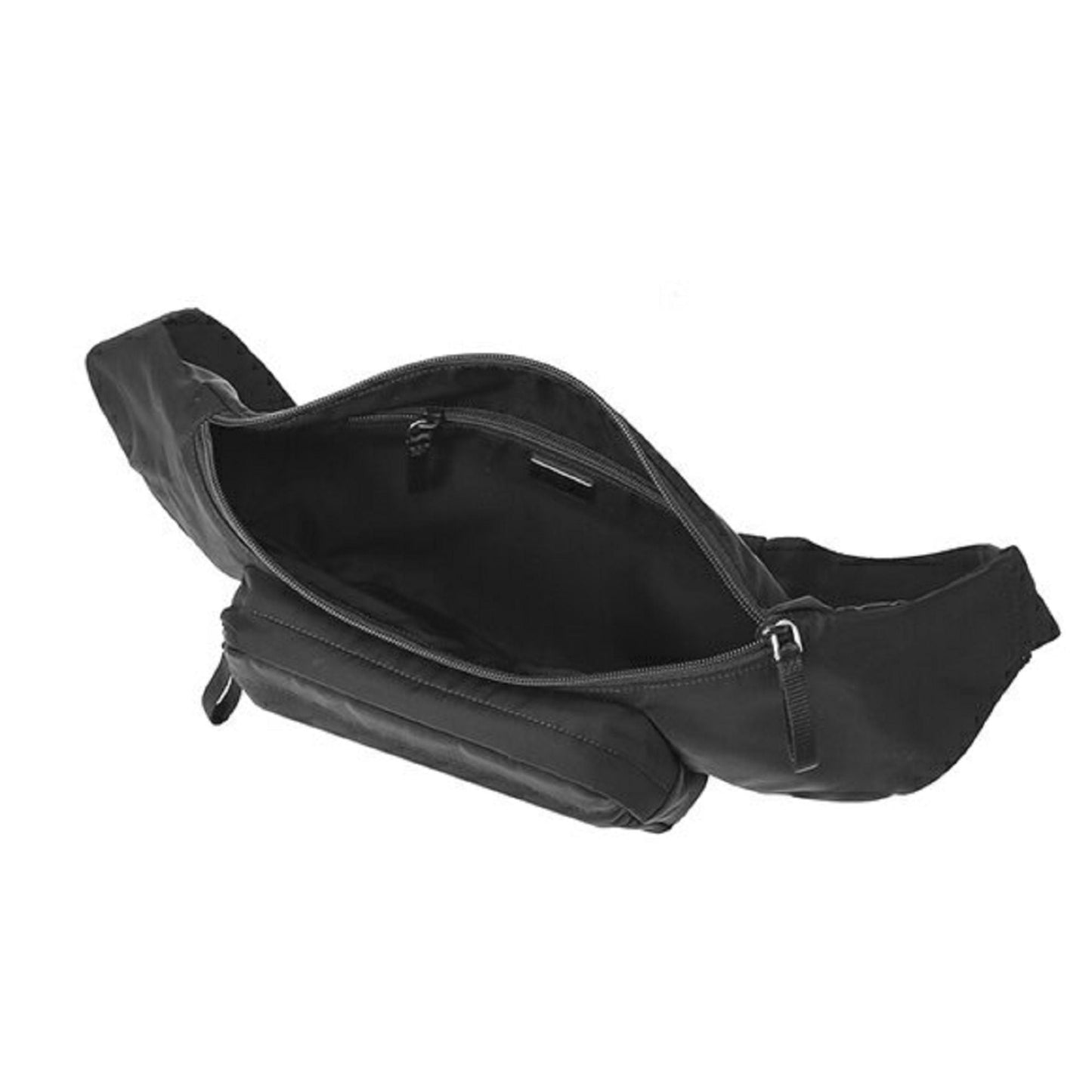 Luxury PradaMarsupio Tessuto Nylon Triangle Logo Black Belt Bag