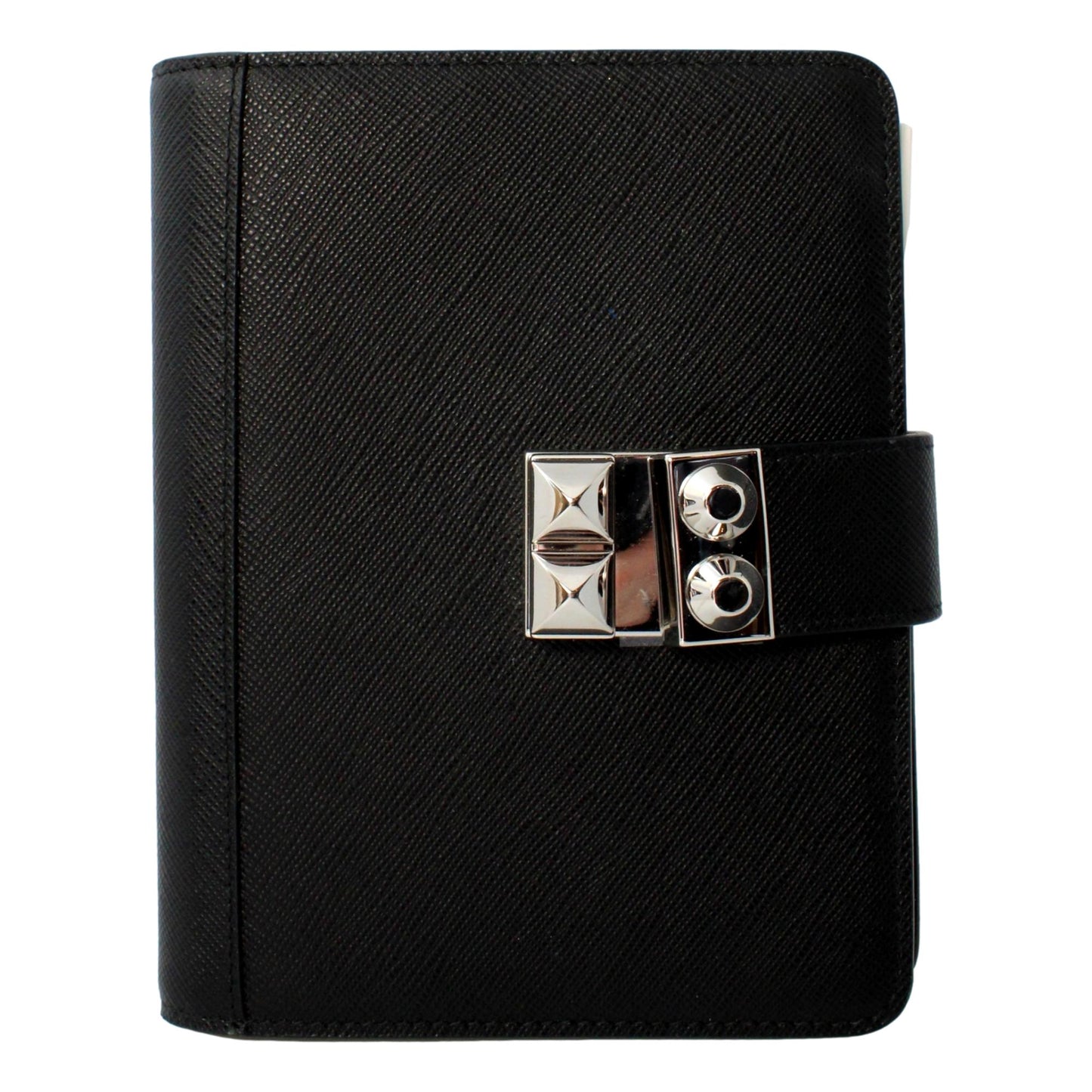 Luxury PradaNero Black Saffiano Lock Journal