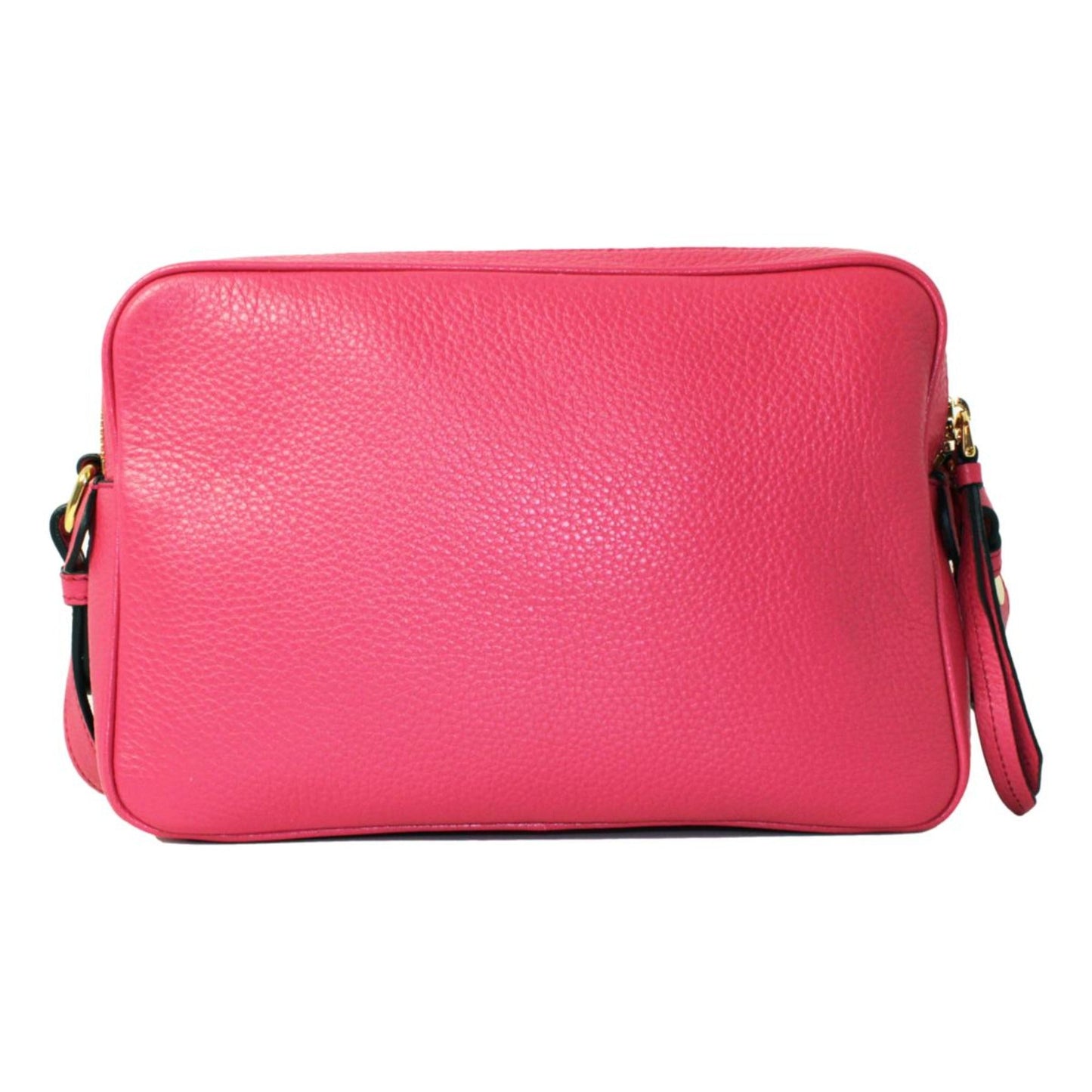 Luxury PradaPeonia Pink Vitello Phenix Leather Double Zip Crossbody