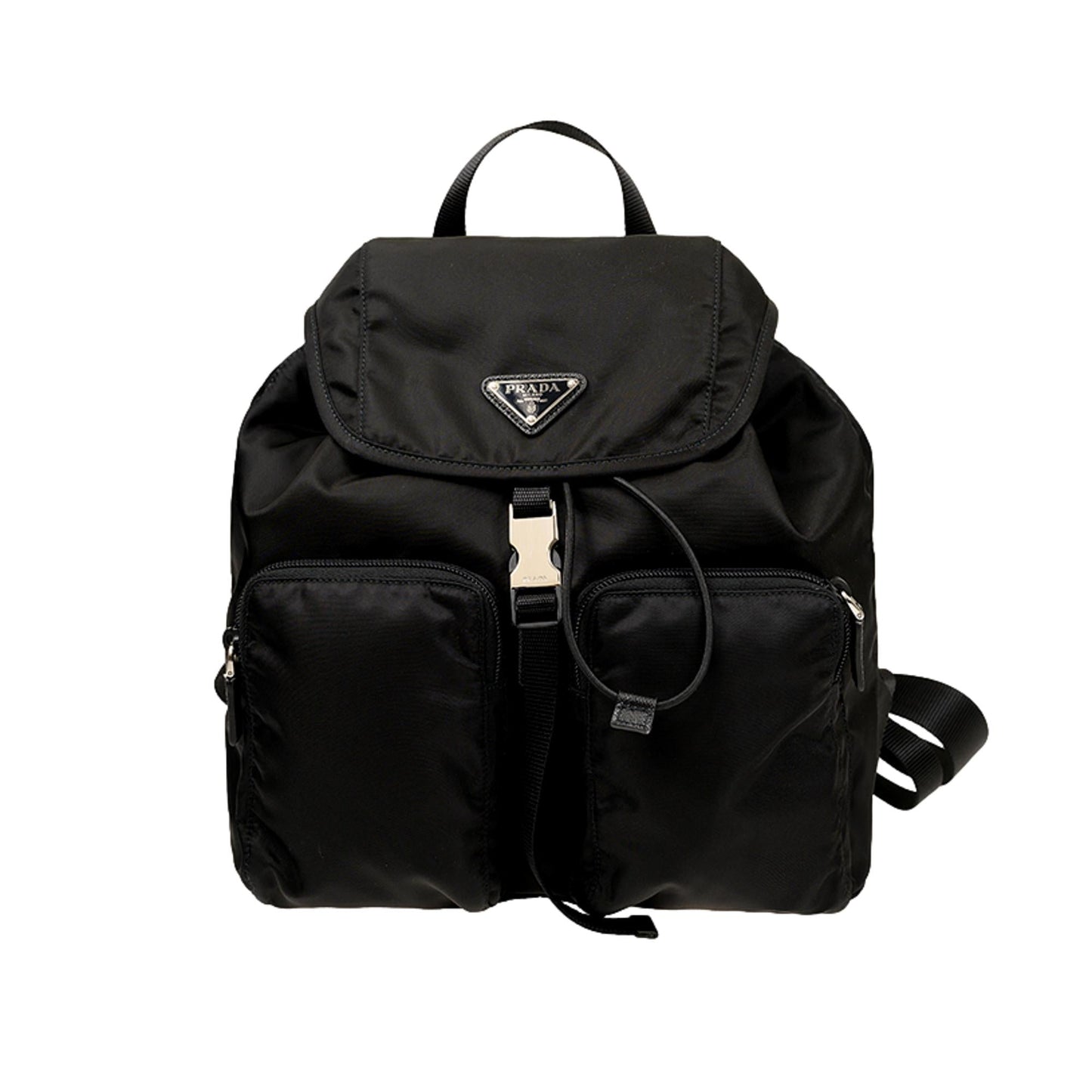Luxury PradaRe-Nylon Black Drawstring Medium Rucksack Backpack