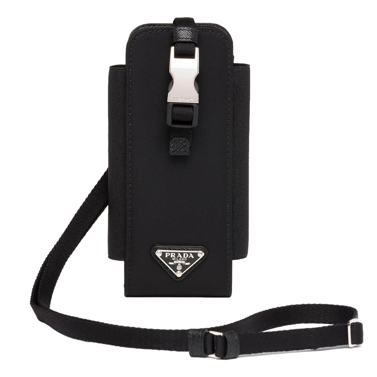 Luxury PradaRe-Nylon Black Lanyard Smartphone Holder Case Pouch Bag