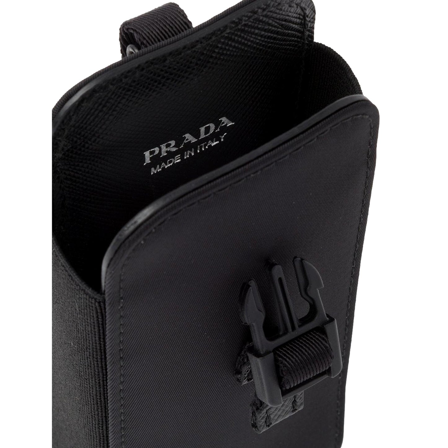 Luxury PradaRe-Nylon Black Lanyard Smartphone Holder Case Pouch Bag