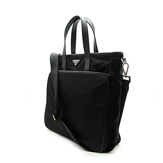 Luxury PradaRe-Nylon Black Nylon and Saffiano Large Crossbody Tote Bag
