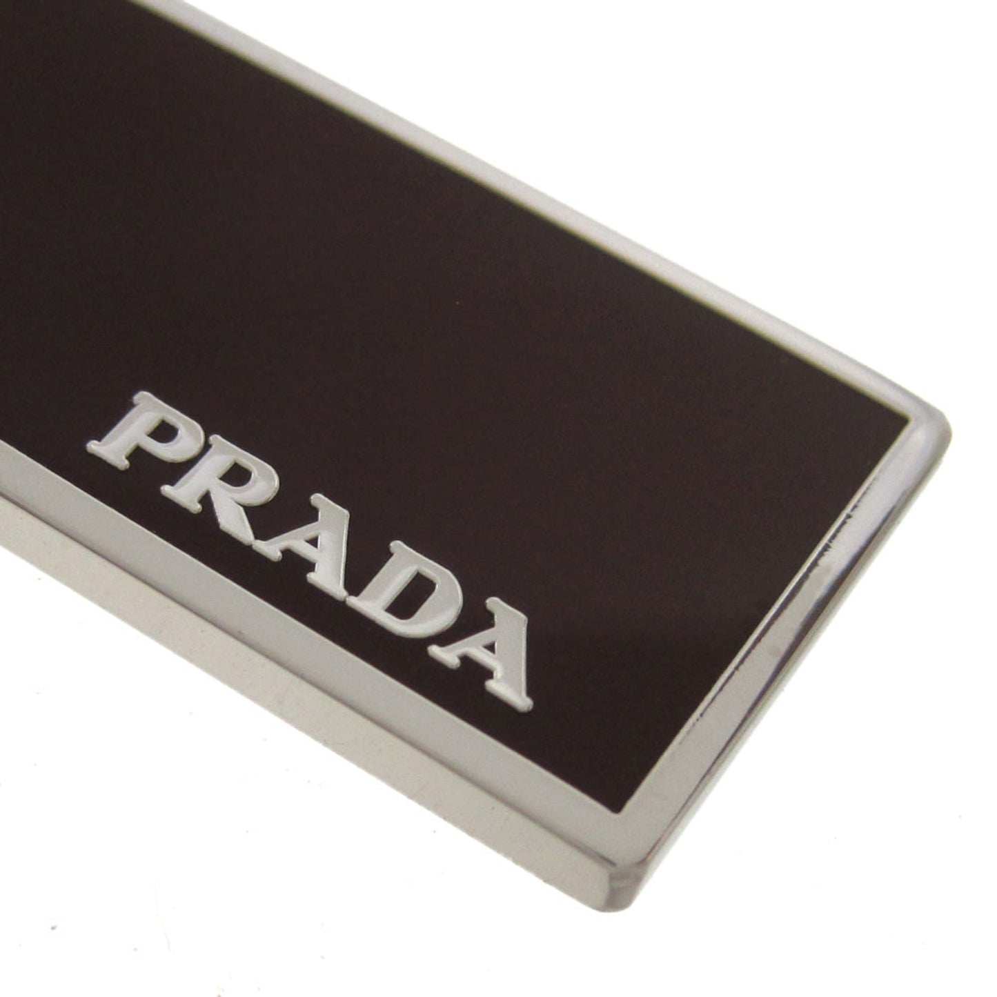 Luxury PradaRubino Red Enamel Silver Metal Keyring Keychain