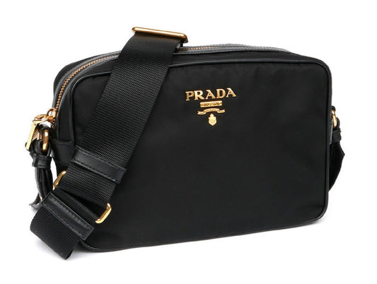 Luxury PradaTessuto Nylon Black Camera Bag Crossbody