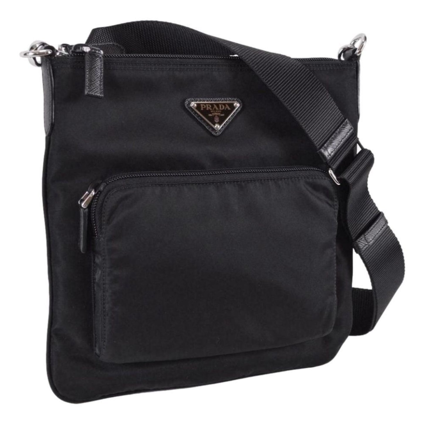 Luxury PradaTessuto Nylon Sport Black Messenger Crossbody Bag