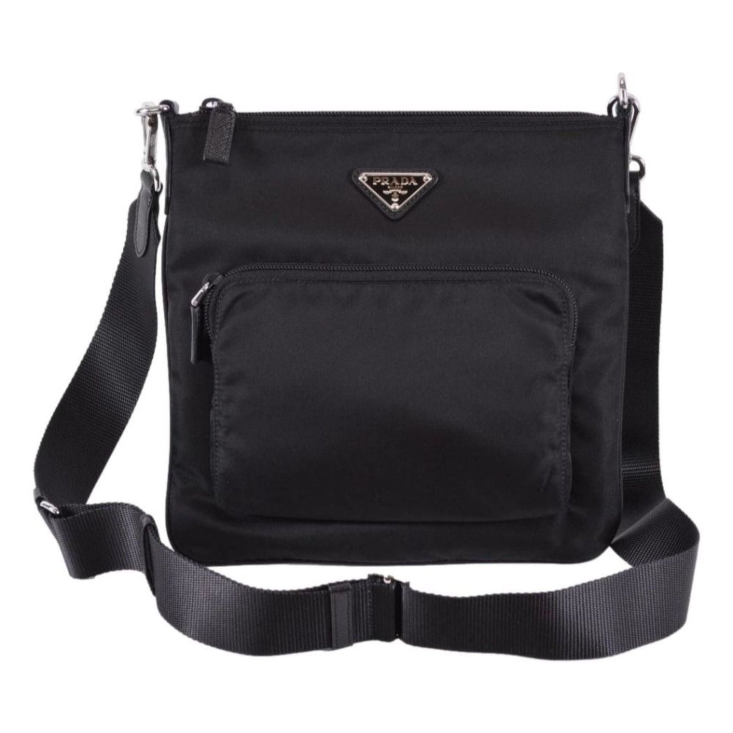 Luxury PradaTessuto Nylon Sport Black Messenger Crossbody Bag