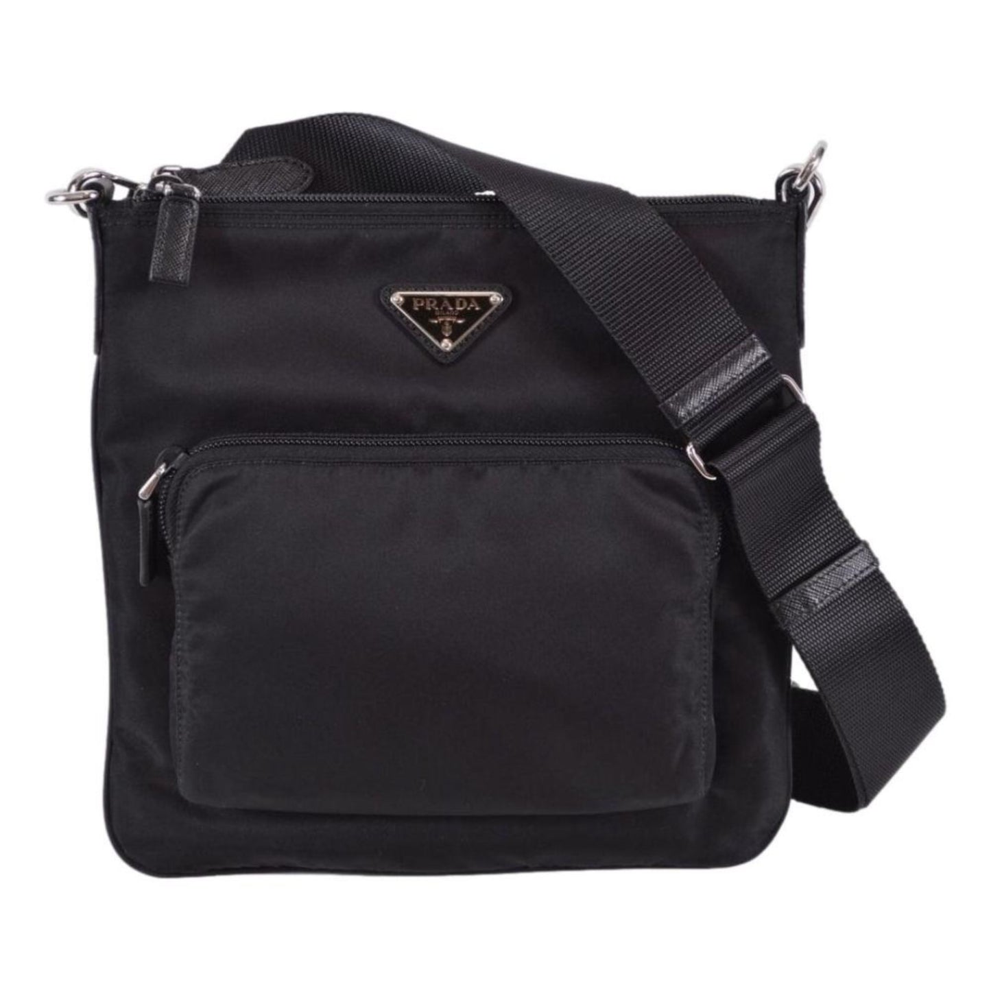 Luxury PradaTessuto Nylon Sport Black Messenger Crossbody Bag