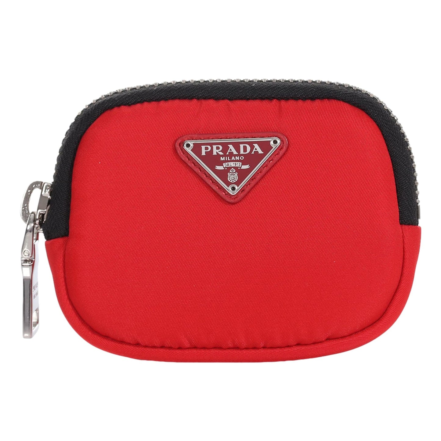 Luxury PradaTessuto Red Nylon Cargo Mini Pouch on Lanyard Neck Bag
