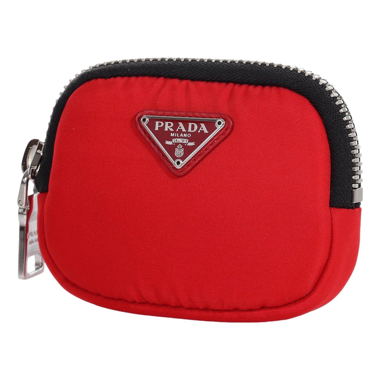 Luxury PradaTessuto Red Nylon Cargo Mini Pouch on Lanyard Neck Bag
