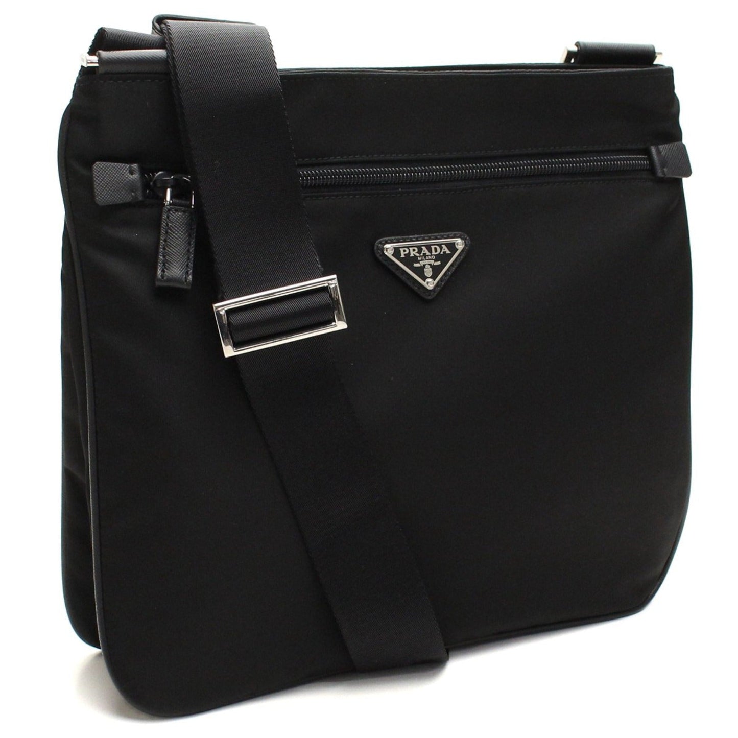 Luxury PradaTessuto Saffiano Black Messenger Bag Cross Body