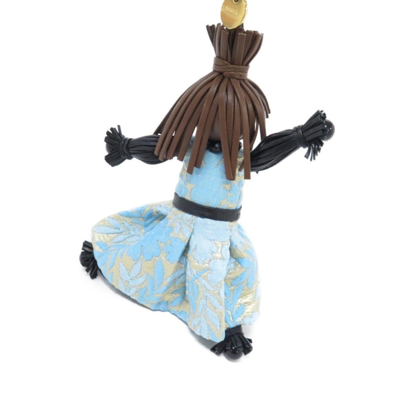 Luxury PradaTrick Pelle Azzurro Blue Dress Jasmine Doll Keyring Key Charm