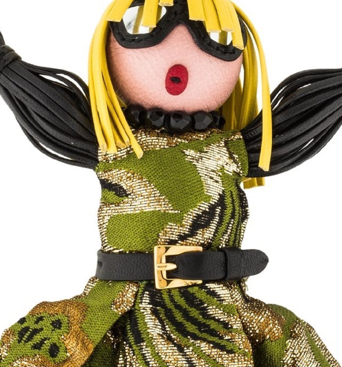 Luxury PradaTrick Pelle Felce Green Dress Jasmine Doll Keyring Key Charm