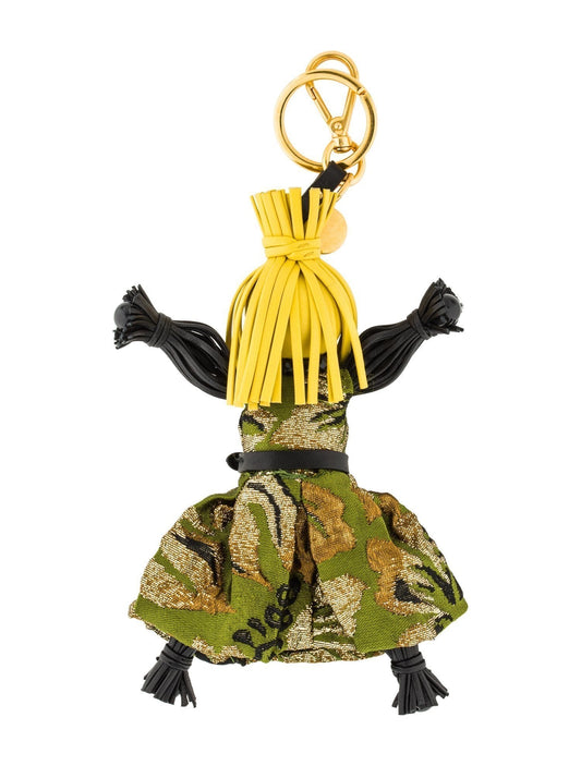 Luxury PradaTrick Pelle Felce Green Dress Jasmine Doll Keyring Key Charm