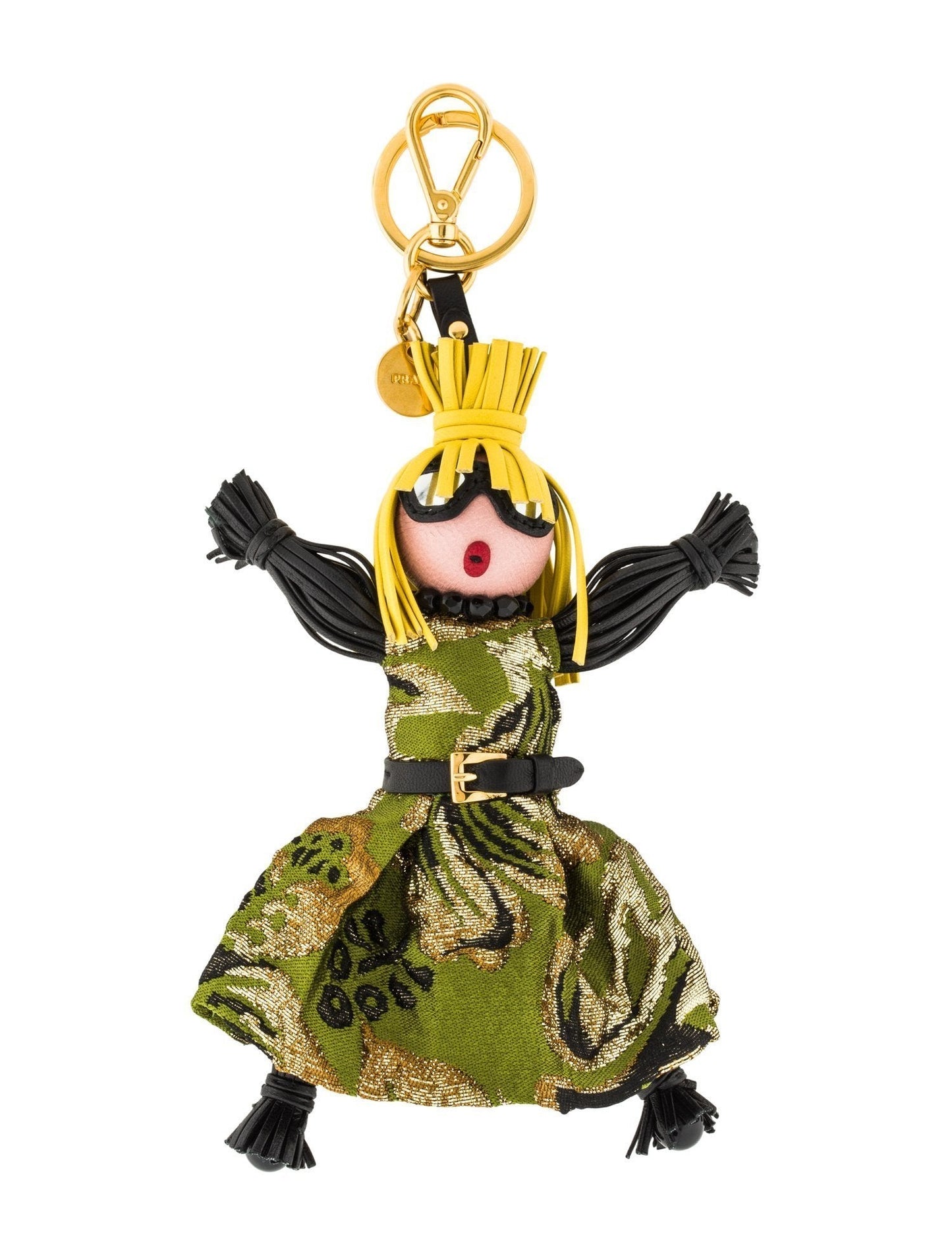 Luxury PradaTrick Pelle Felce Green Dress Jasmine Doll Keyring Key Charm