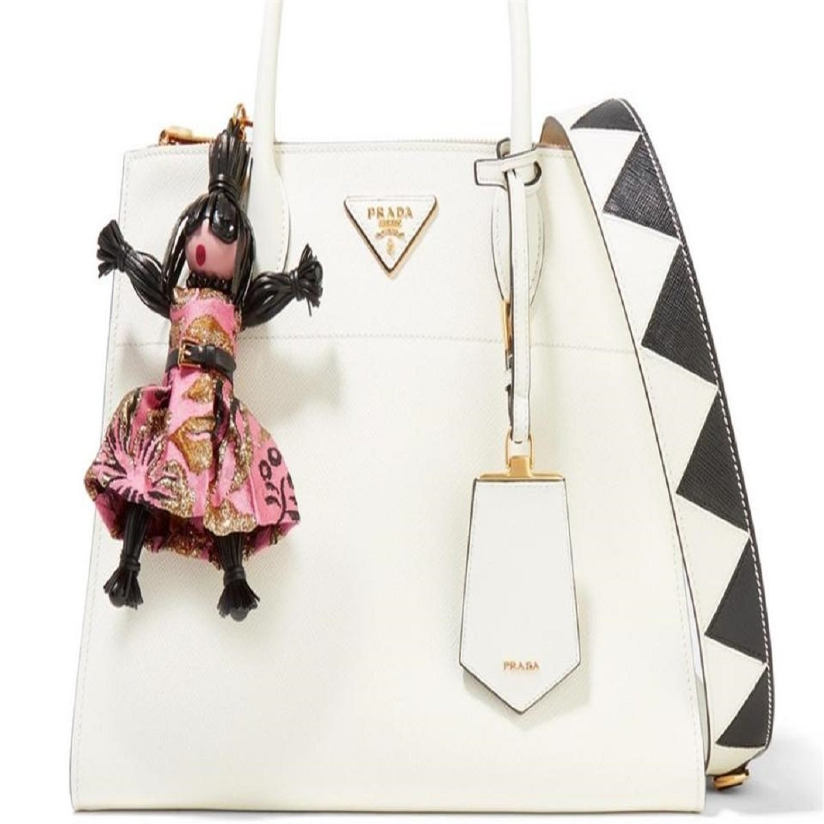 Luxury PradaTrick Pelle Rosario Pink Dress Jasmine Doll Keyring Key Charm