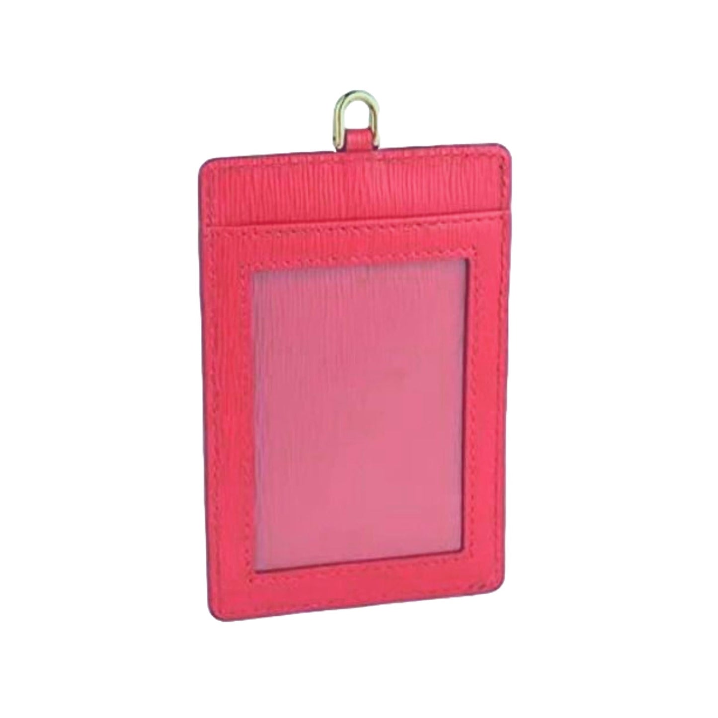 Luxury PradaVitello Move Fuchsia Leather Logo Plaque Lanyard Cardholder Wallet