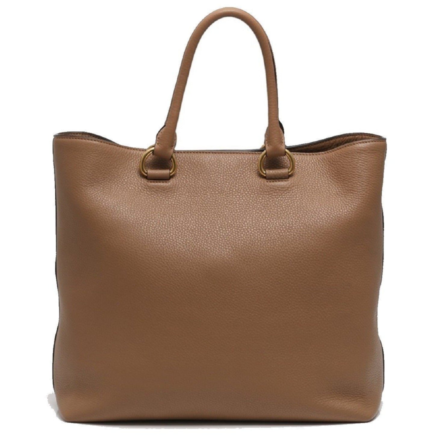 Luxury PradaVitello Phenix Cognac Brown Shopping Tote Bag