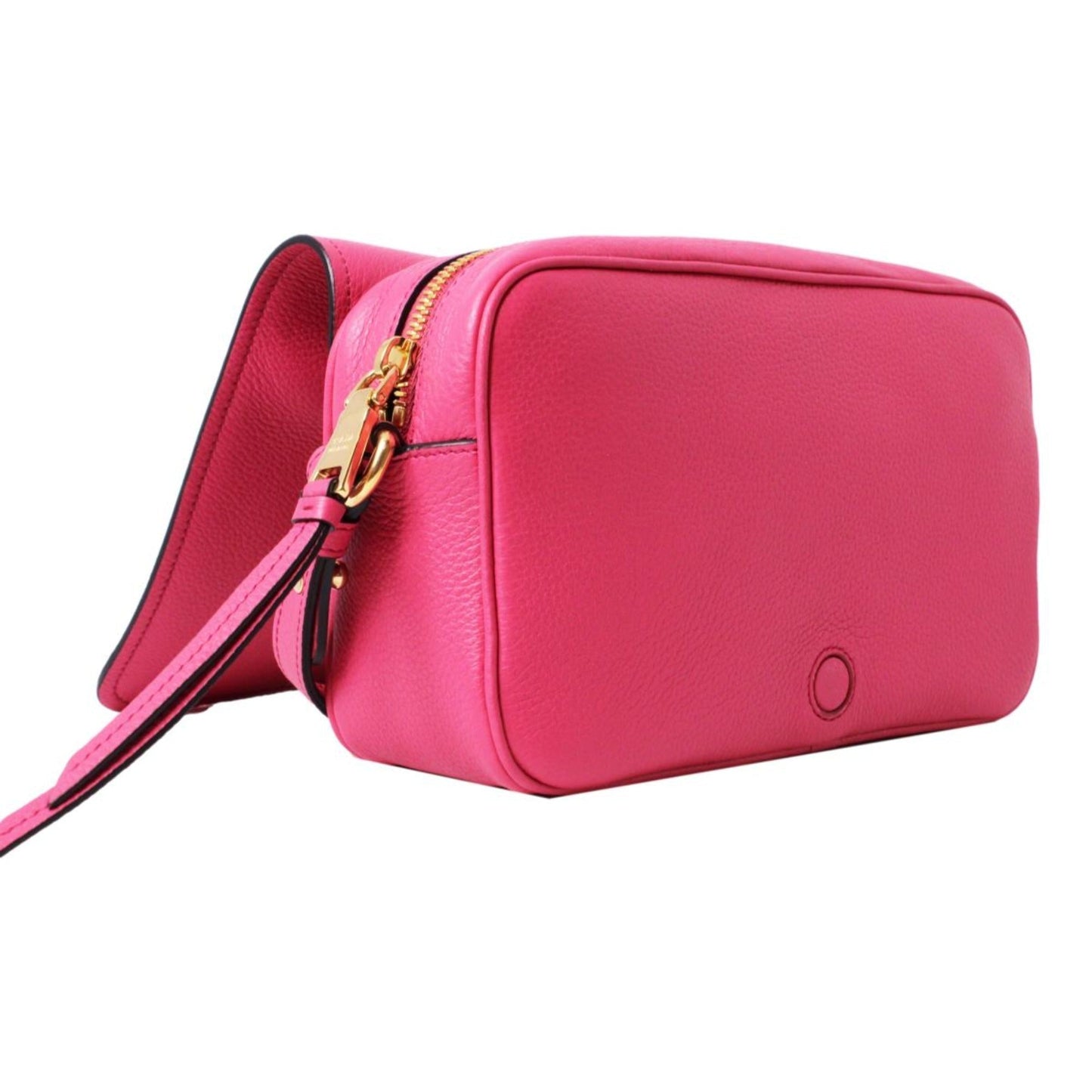 Luxury PradaVitello Phenix Peonia Leather Flap Crossbody Bag