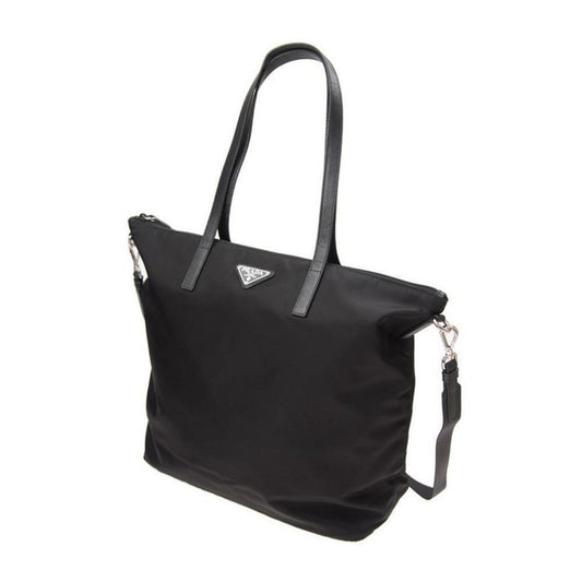 Luxury PradaTessuto Nylon Black Convertible Shopping Tote