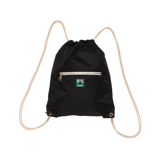 Luxury PradaZaino Black Tessuto Nylon Drawstring Backpack