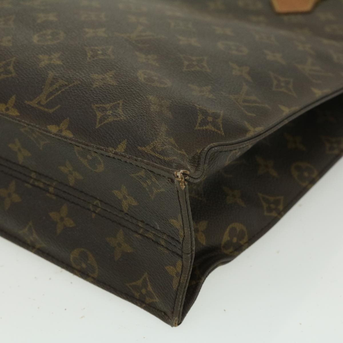 LOUIS VUITTON Monogram Sac Plat Hand Bag M51140 LV pt2100