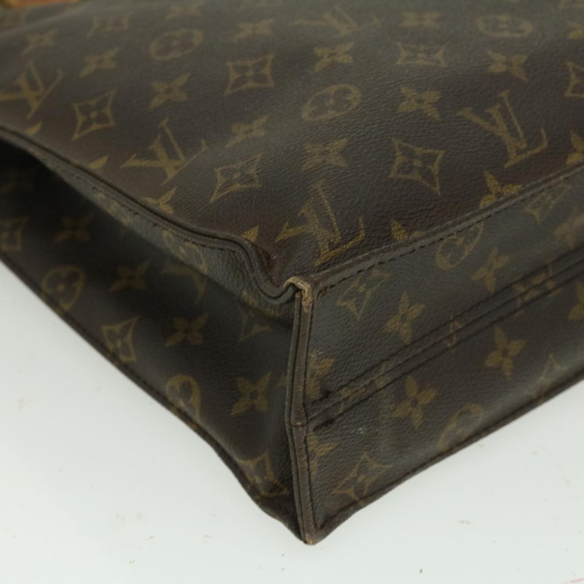 LOUIS VUITTON Monogram Sac Plat Hand Bag M51140 LV pt2100