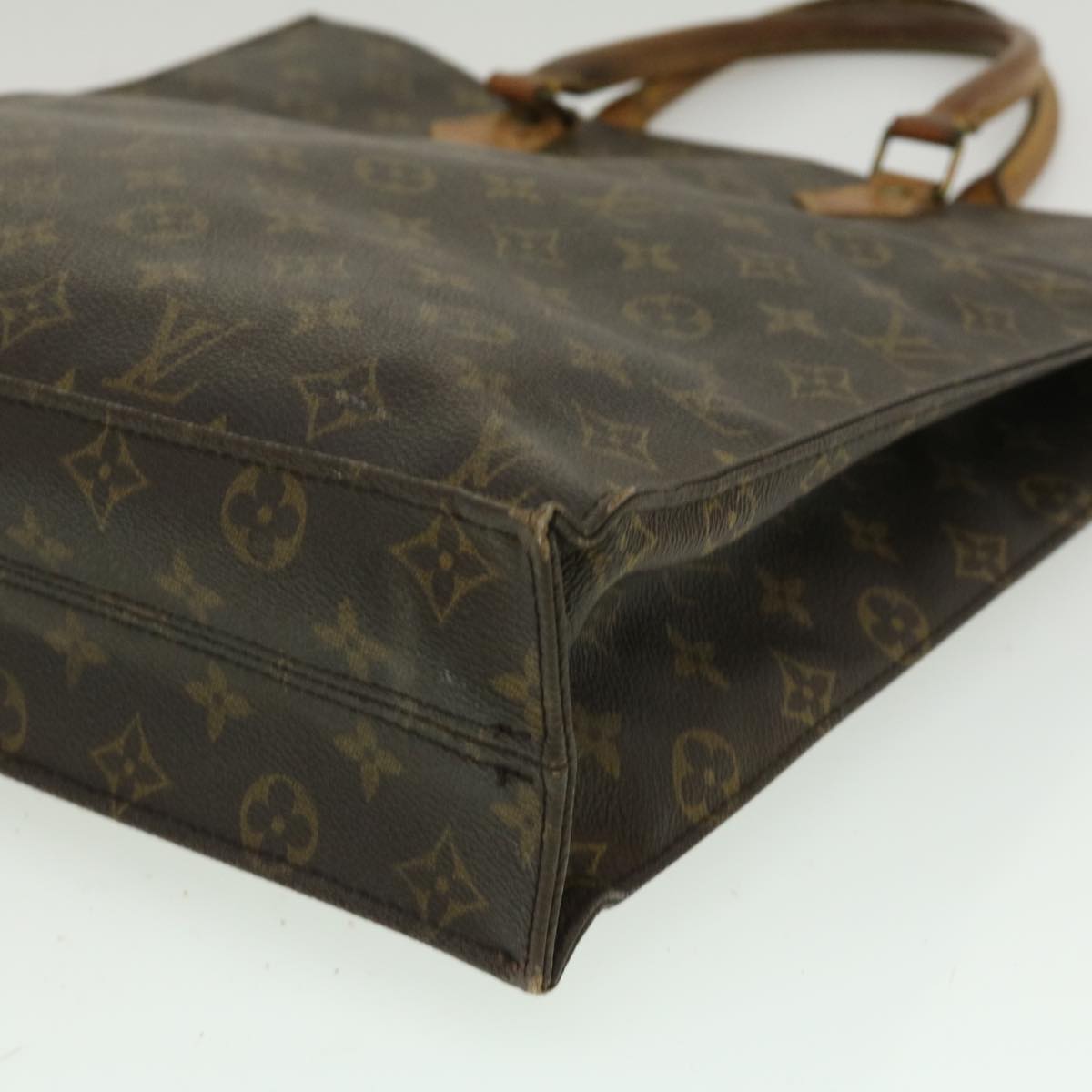 LOUIS VUITTON Monogram Sac Plat Hand Bag M51140 LV pt2100