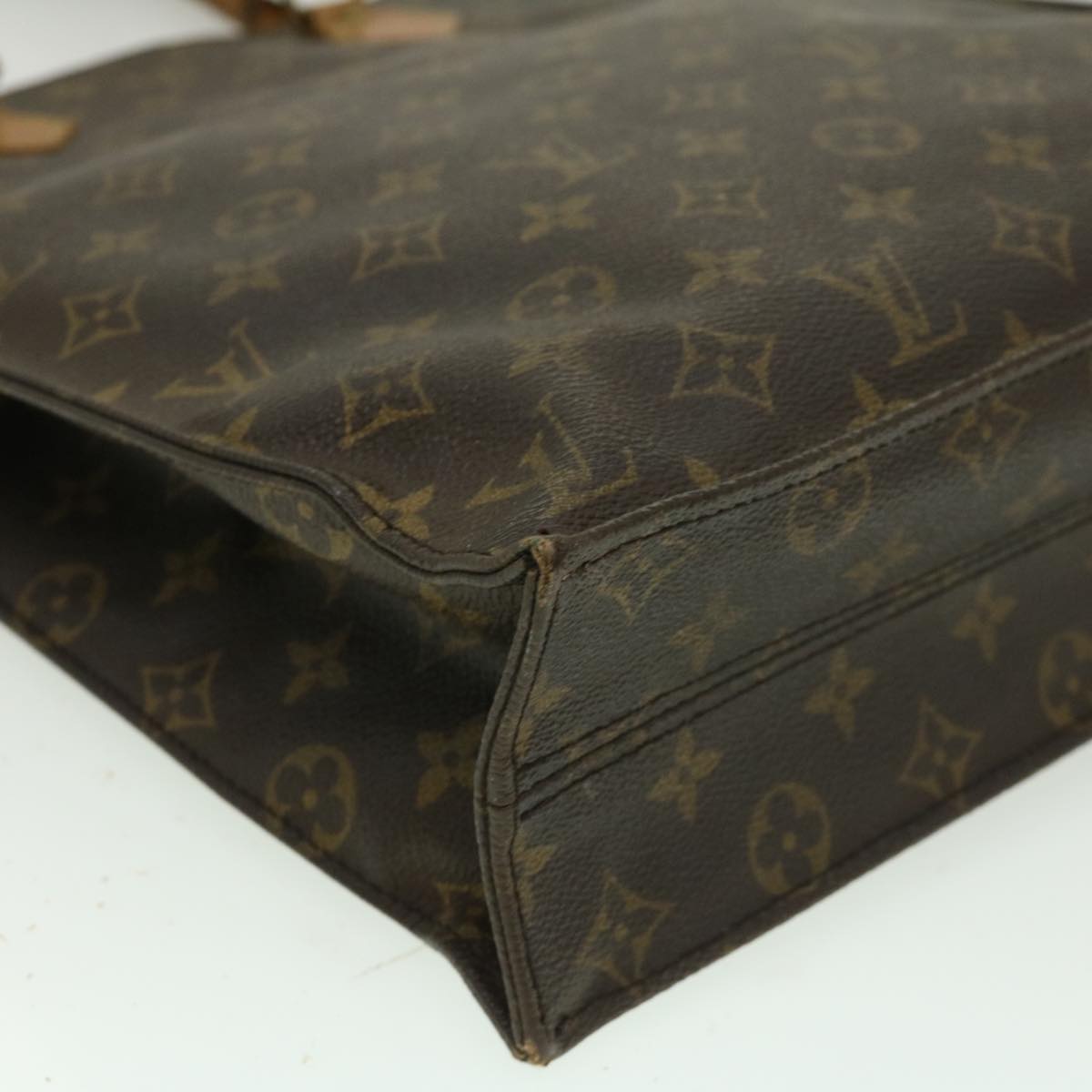 LOUIS VUITTON Monogram Sac Plat Hand Bag M51140 LV pt2100