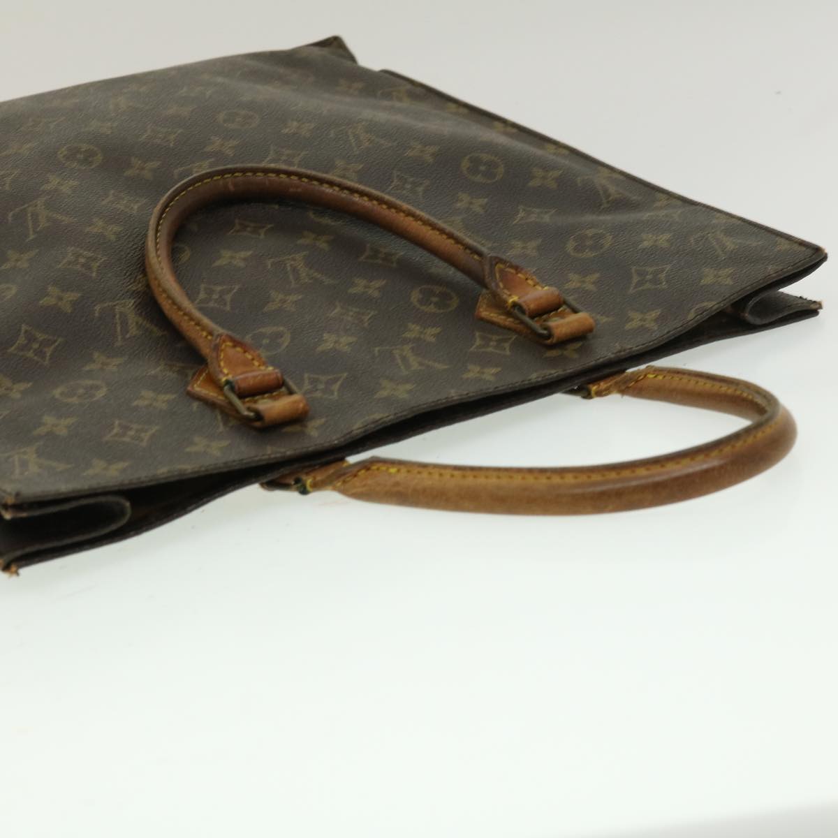 LOUIS VUITTON Monogram Sac Plat Hand Bag M51140 LV pt2100