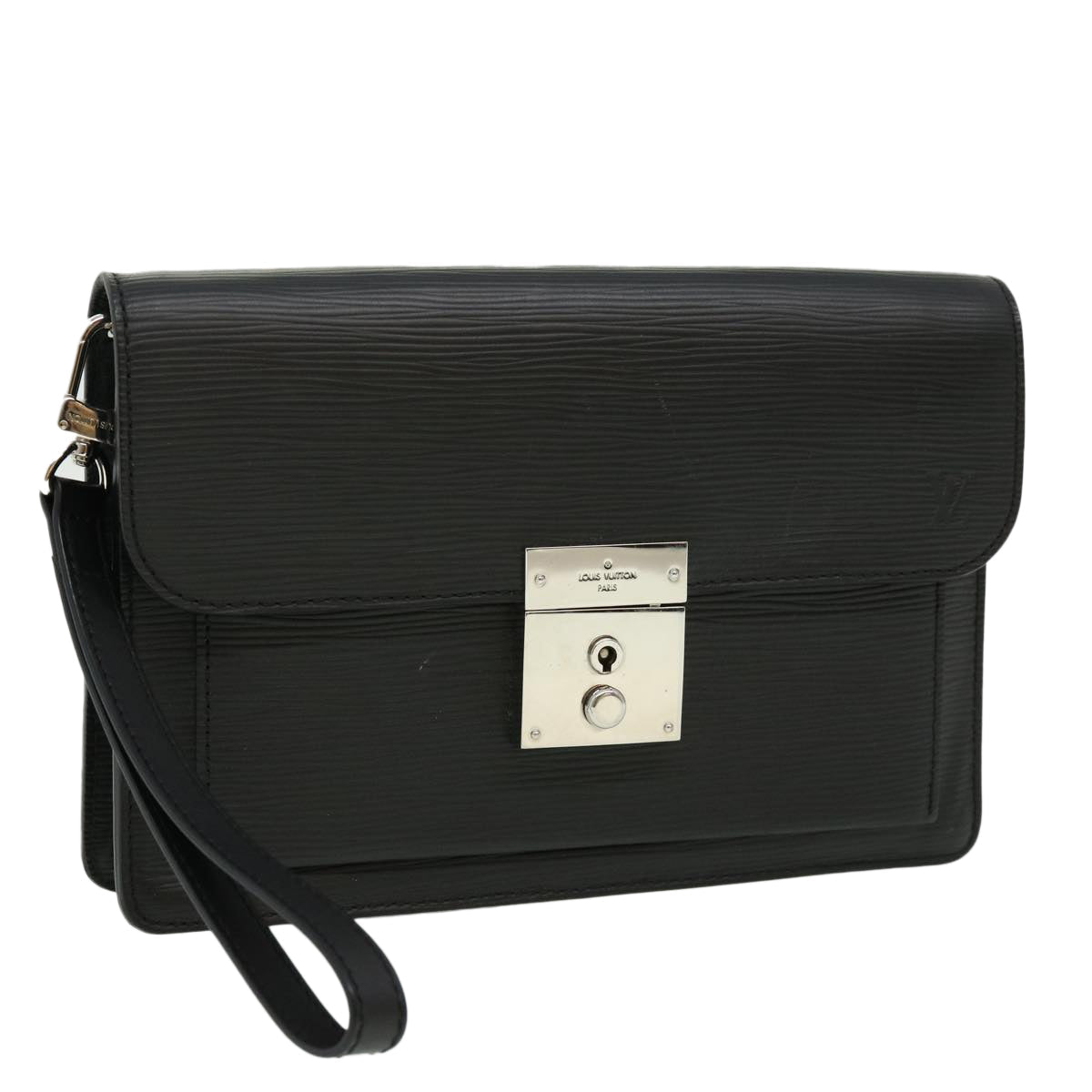 LOUIS VUITTON Epi Neo Bellaia Clutch Bag Black LV pt2659