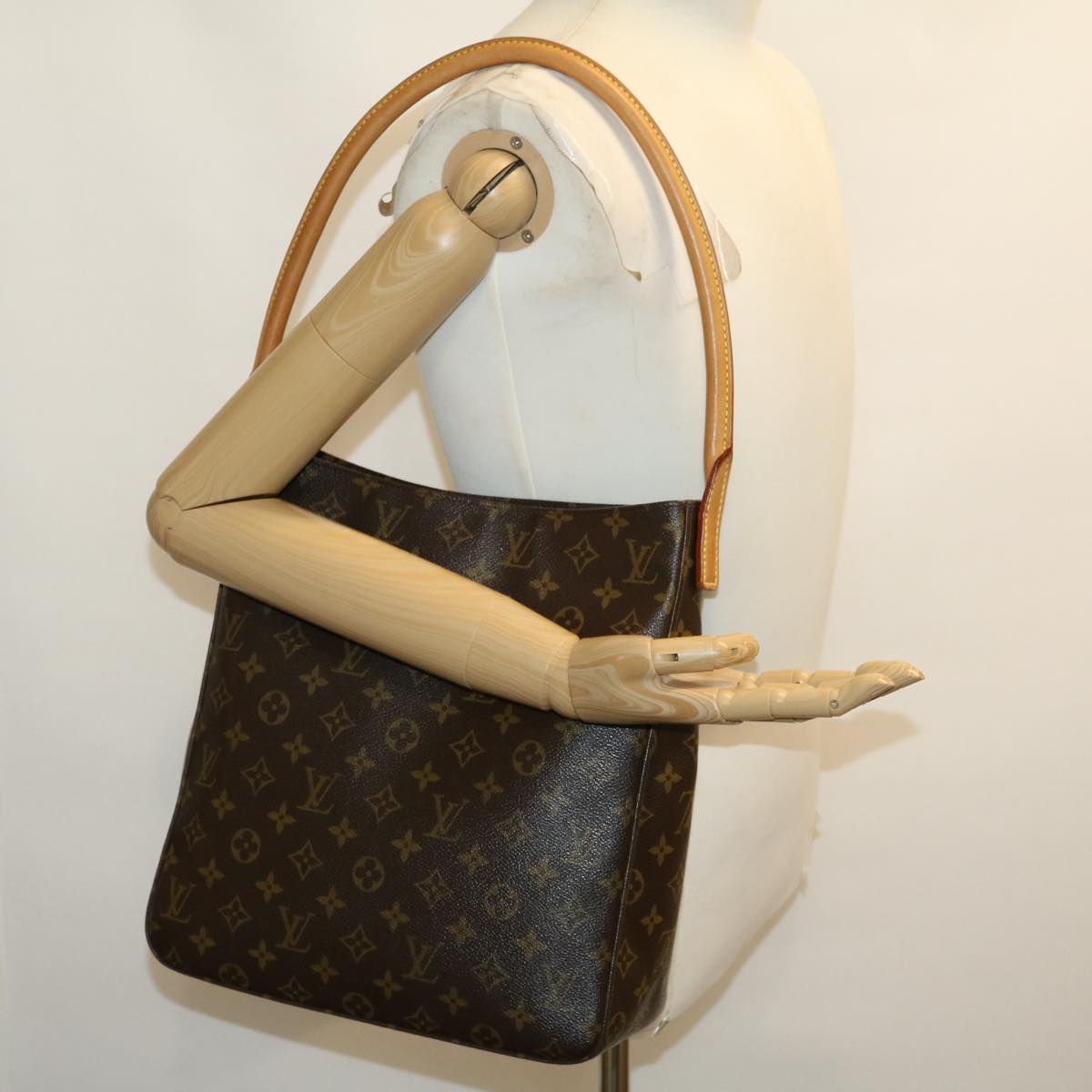 LOUIS VUITTON Monogram Looping GM Shoulder Bag M51145 pt3109