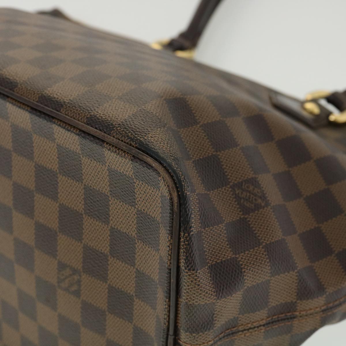 LOUIS VUITTON Damier Ebene Saleya MM Tote Bag N51182 LV pt4190