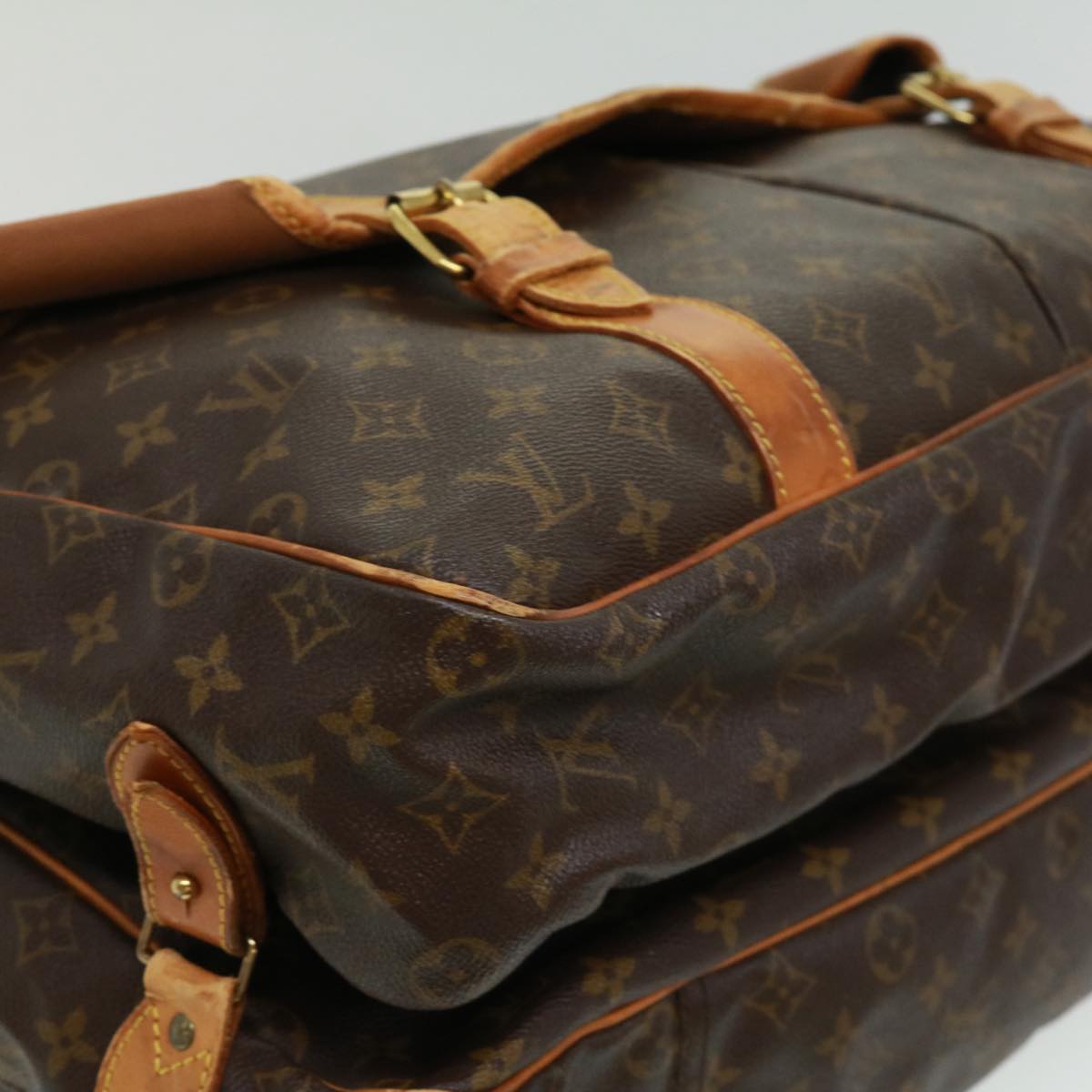LOUIS VUITTON Monogram Sac chasse Boston Bag M41140 LV pt5134