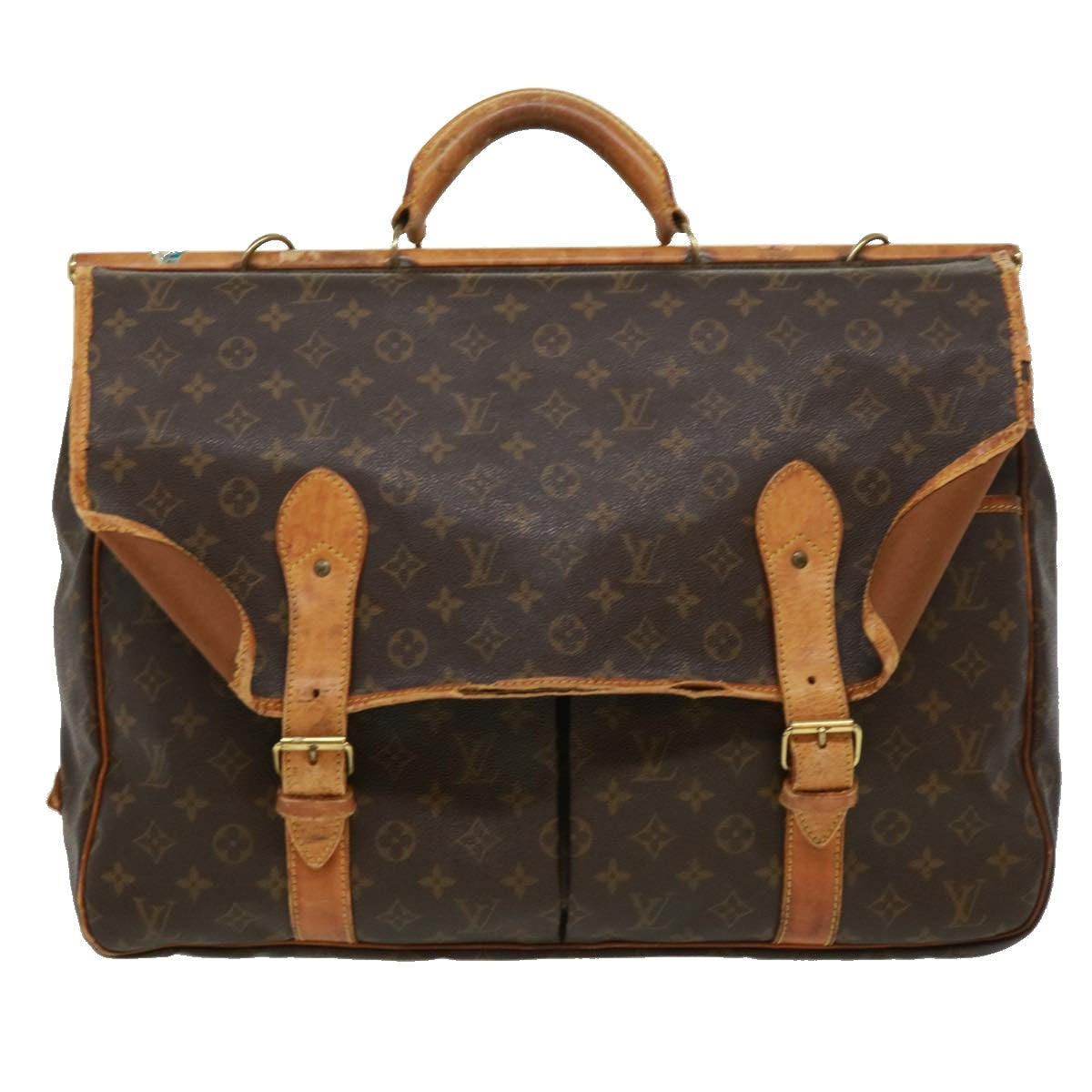 LOUIS VUITTON Monogram Sac chasse Boston Bag M41140 LV pt5134