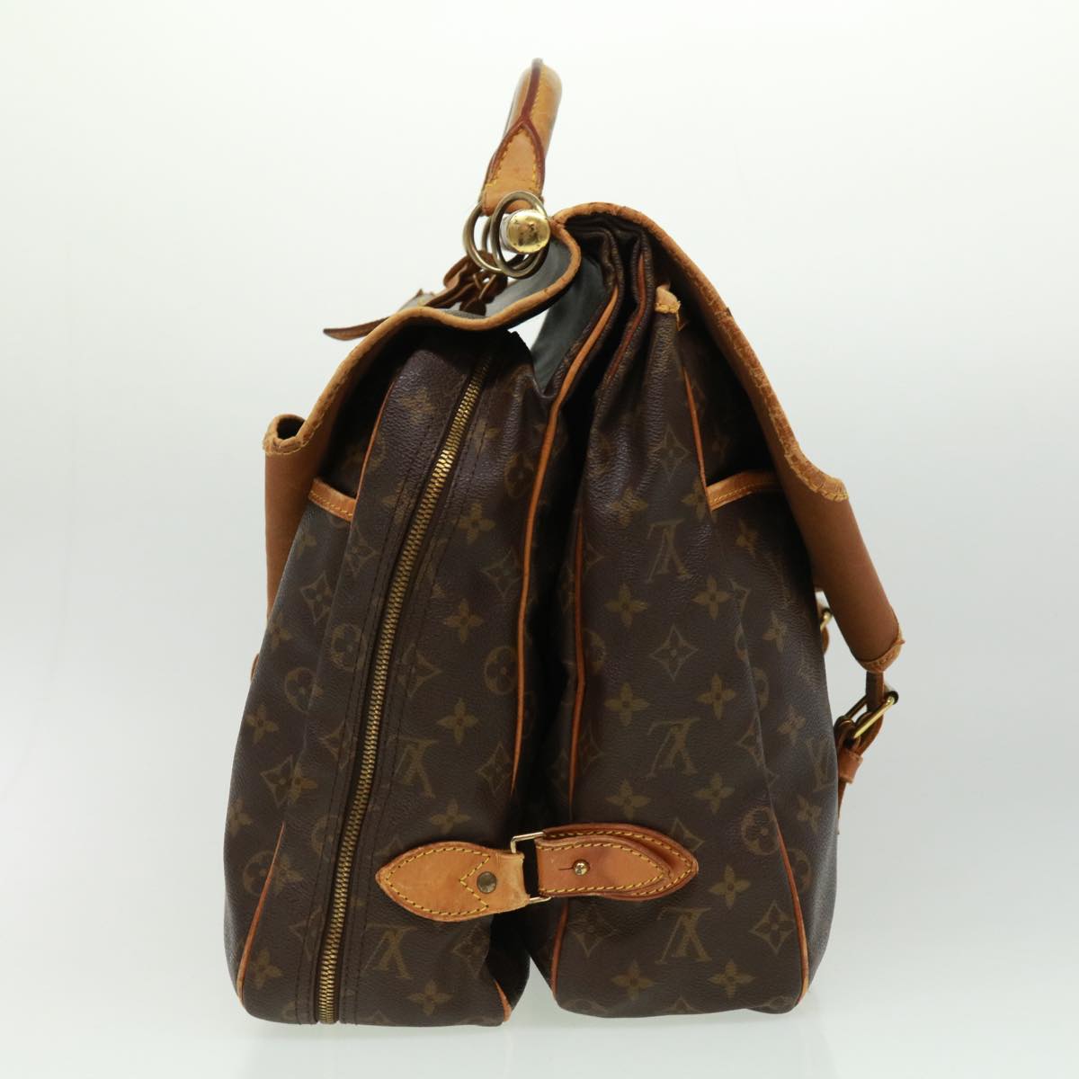 LOUIS VUITTON Monogram Sac chasse Boston Bag M41140 LV pt5134