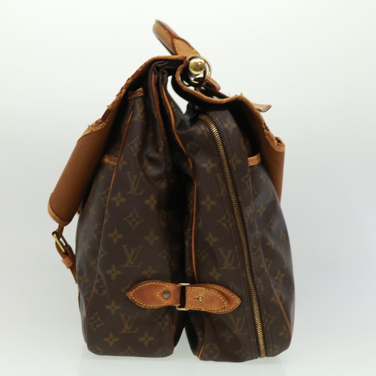 LOUIS VUITTON Monogram Sac chasse Boston Bag M41140 LV pt5134