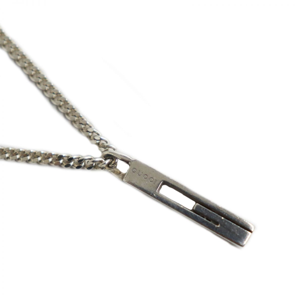 Luxury Gucci Trending 2025 AG925 Cutout G Chain Necklace Silver
