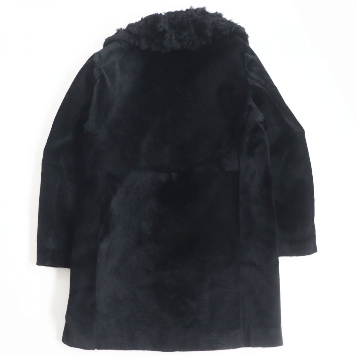 Luxury Gucci Trending 2025 Kangaroo Leather Duffle Coat, Black, Men's
