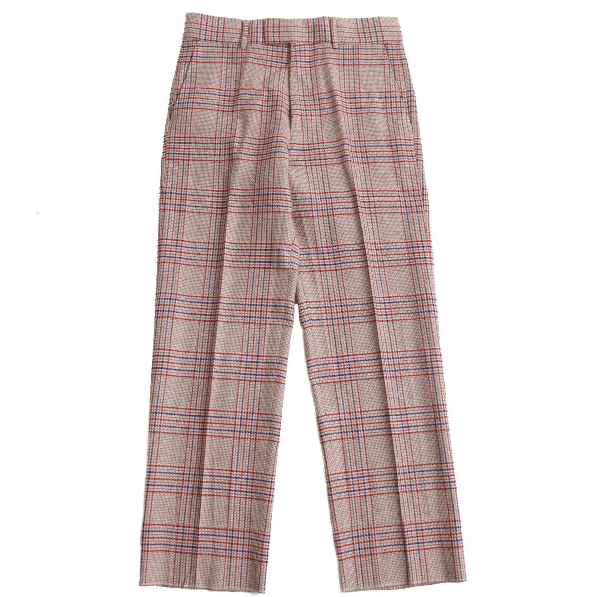 Luxury Gucci Trending 2025 Wool Cashmere Check Slacks Pants 46