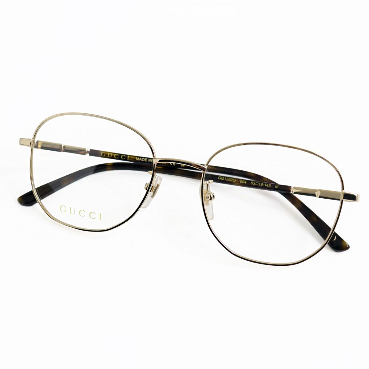 Luxury Gucci Trending 2025 GG1352O Tortoiseshell Gold Glasses