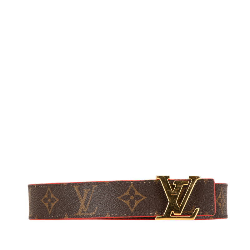 Louis Vuitton Monogram Belt Brown Red PVC Leather