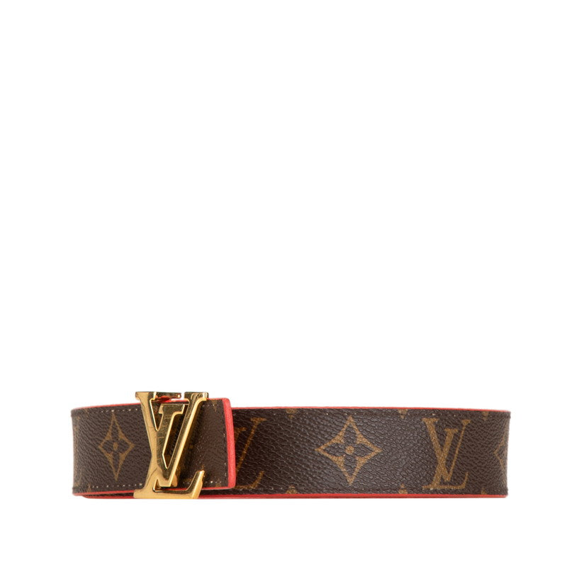 Louis Vuitton Monogram Belt Brown Red PVC Leather