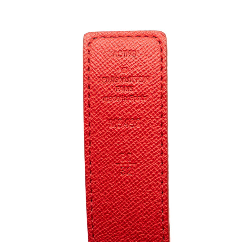 Louis Vuitton Monogram Belt Brown Red PVC Leather